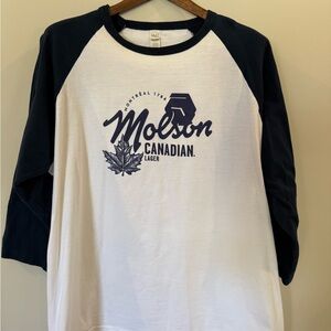Molson Canadian Graphic Raglan Tee (XL) 3/4 Sleeve
